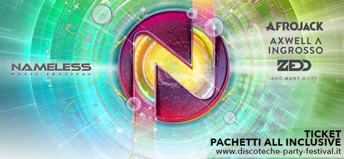 Nameless 2017 Lineup Ticket Pacchetti