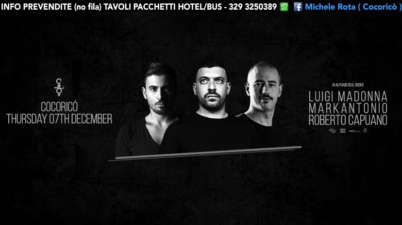 Cocorico 07 12 2017 Luigi Madonna Markantonio Ticket Tavoli Pacchetti Hotel