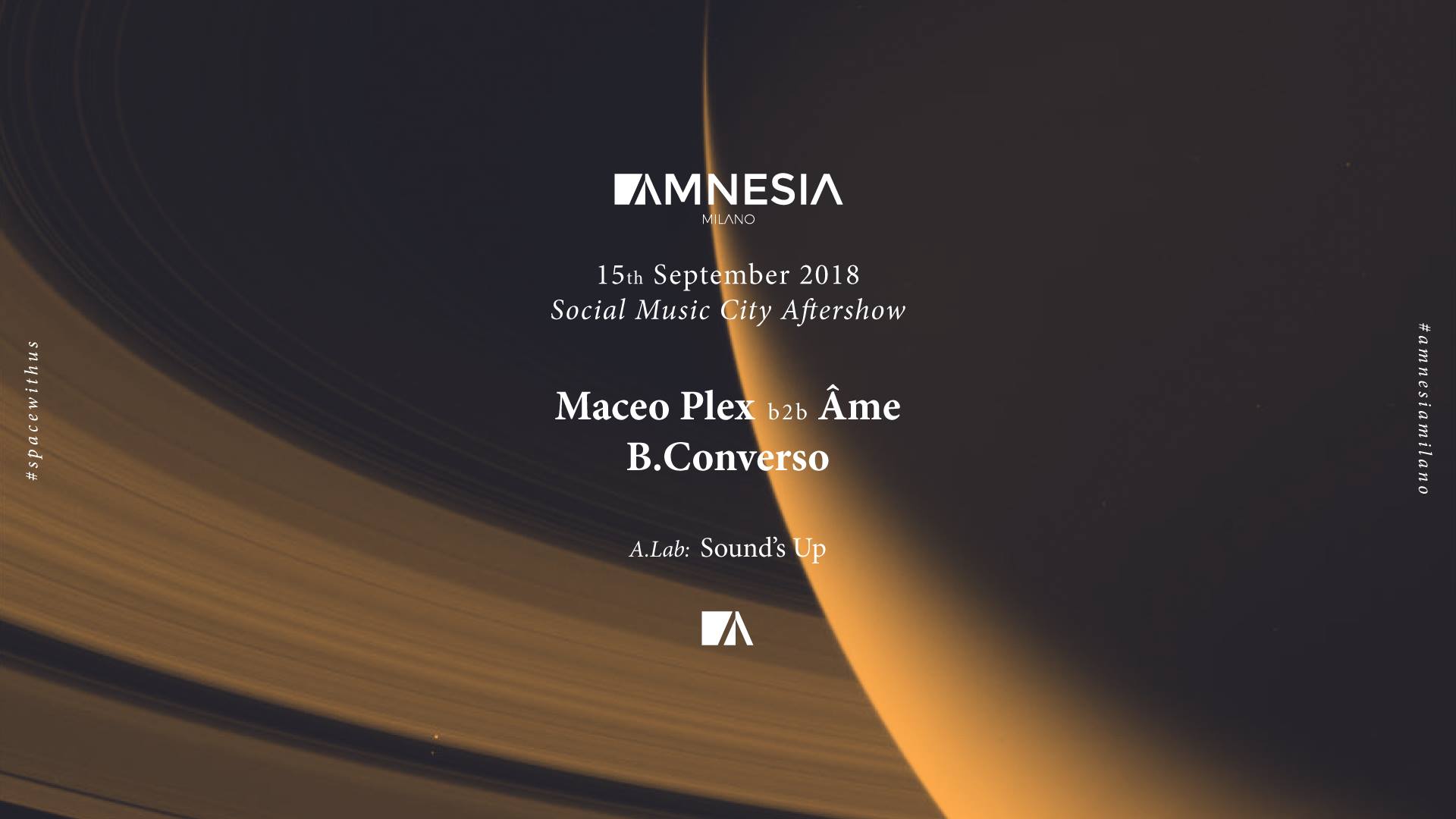 Amnesia Milano Maceo Plex 15 09 2018