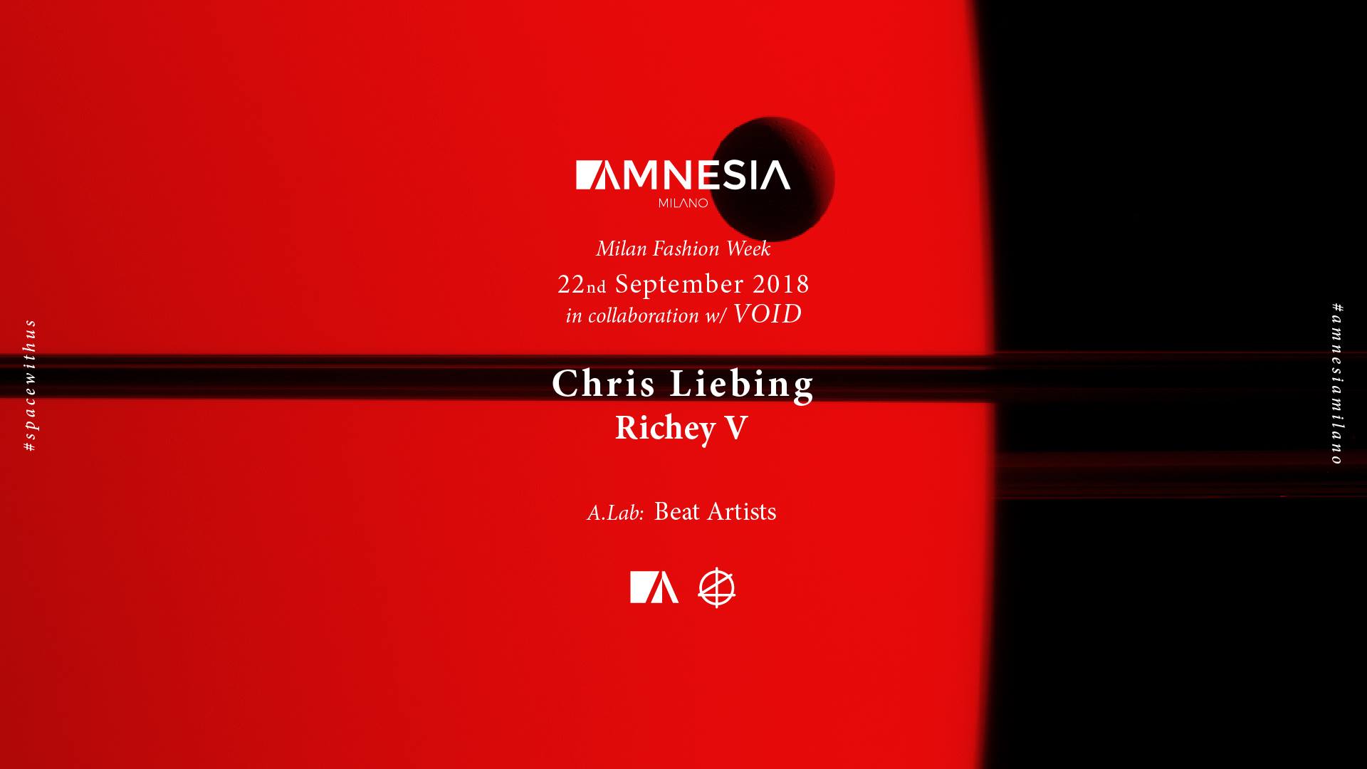 Chris Liebing Amnesia Milano 22 Settembre 2018