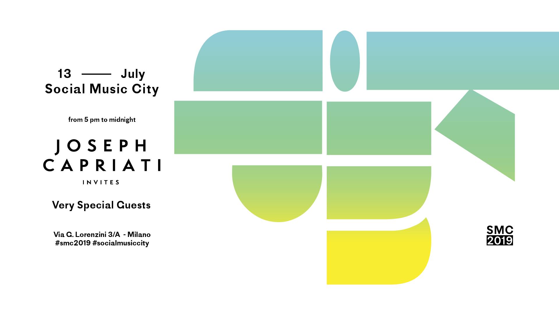 Joseph Capriati Invites Social Music City 12 Luglio 2019